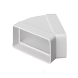 45° Horizontal Flat Duct Bend 110mm x 54mm