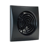 Envirovent SIL100HT-B Black Silent Bathroom Fan with Humidistat & Timer